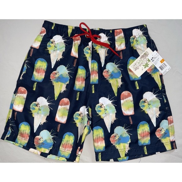 U.S. Surf Club Other - NWT Men's U.S. Surf Club Oahu, Hawaii Ice Cream‎ Cone Lined Swim Trunks - Small